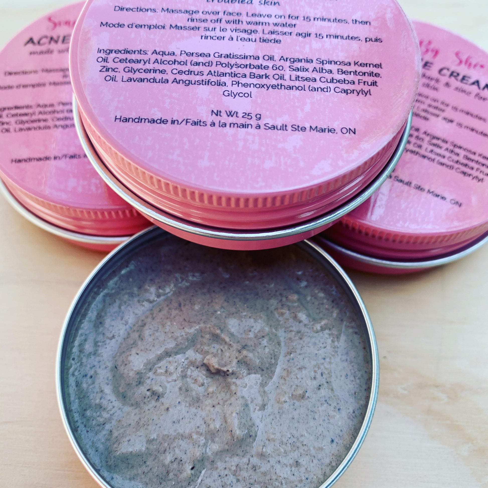 Acne cream jars