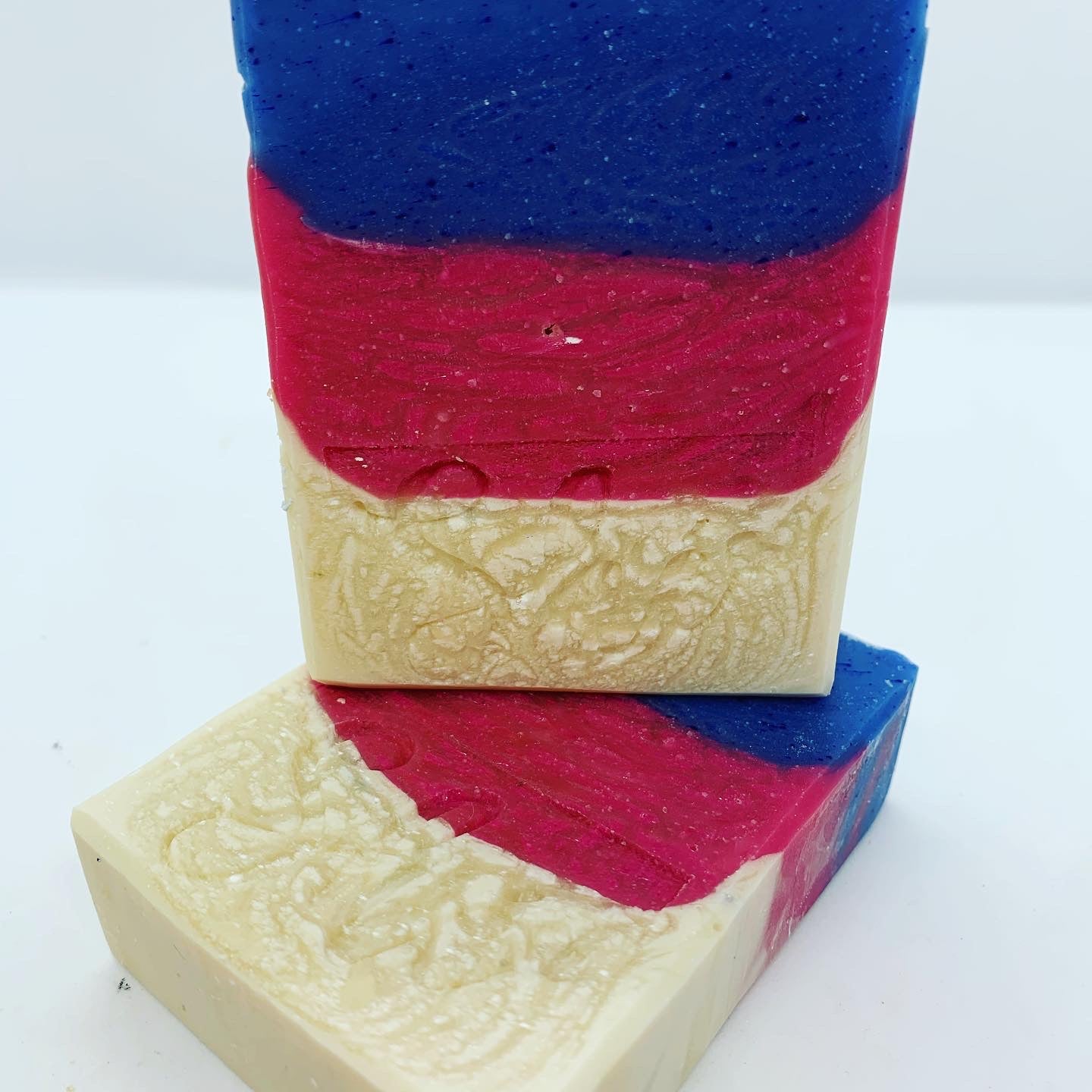 Blue, Pink & White Natural Handmade Soap