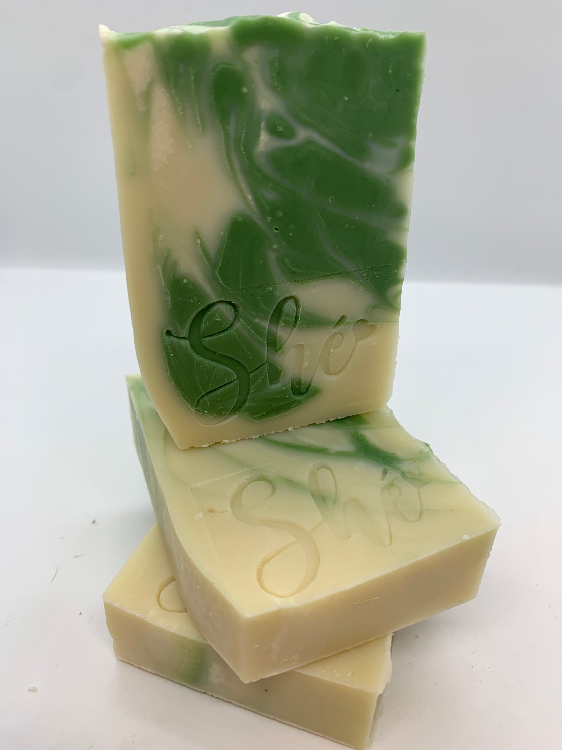 Green & White Natural Handmade Soap