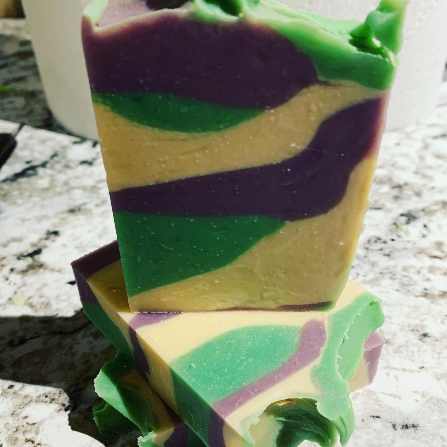 Green & Purple Natural Handmade Soap